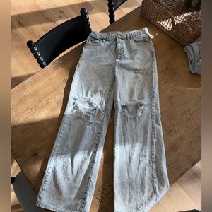 Pac Sun Distressed Light Wash Jeans